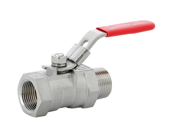 Stainless steel ball valve 708MF 1 piece body BSP 1/4''